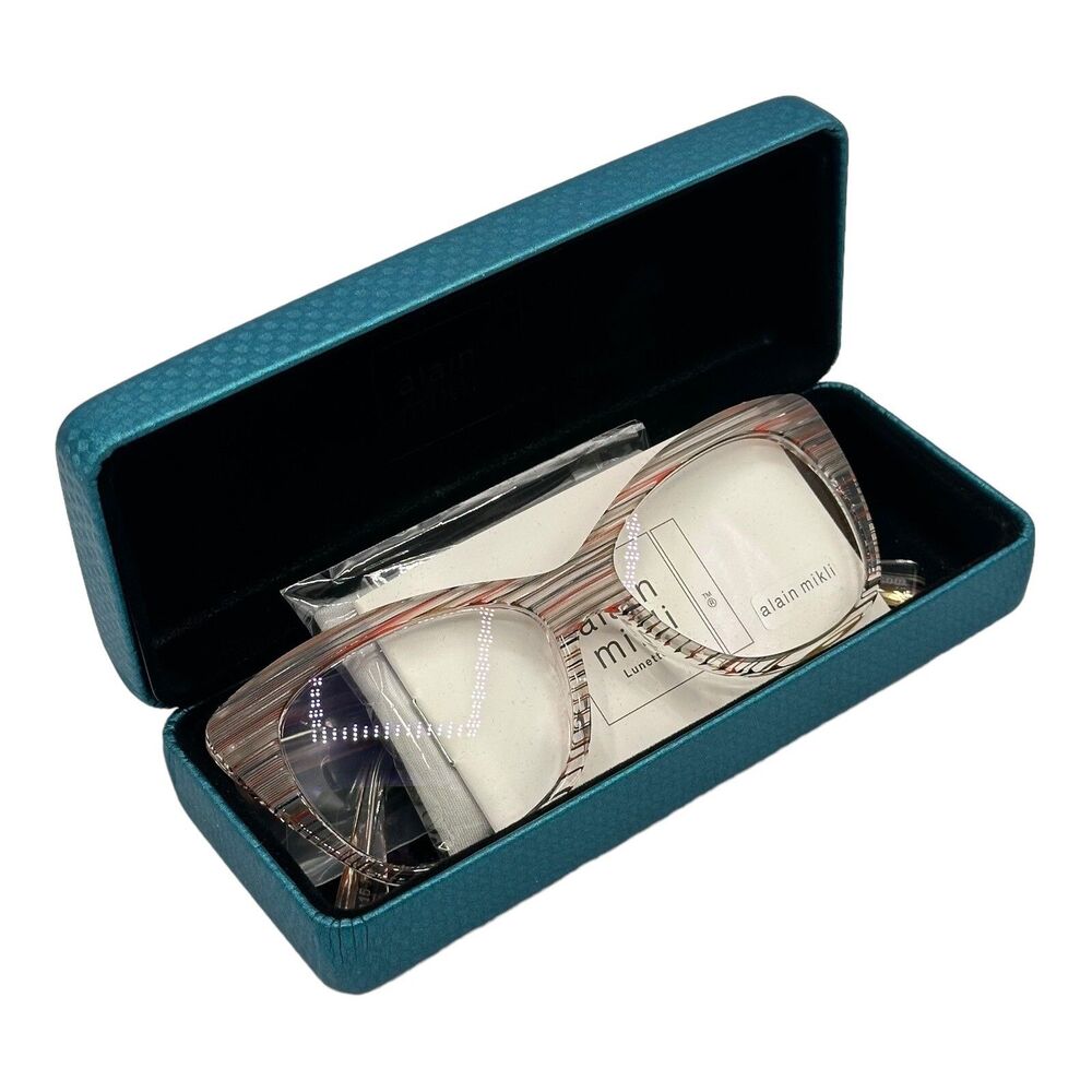 Alain Mikli Eyes Clear Red Moro Nero Striped Rx Eyeglasses A01346 52-15-145mm